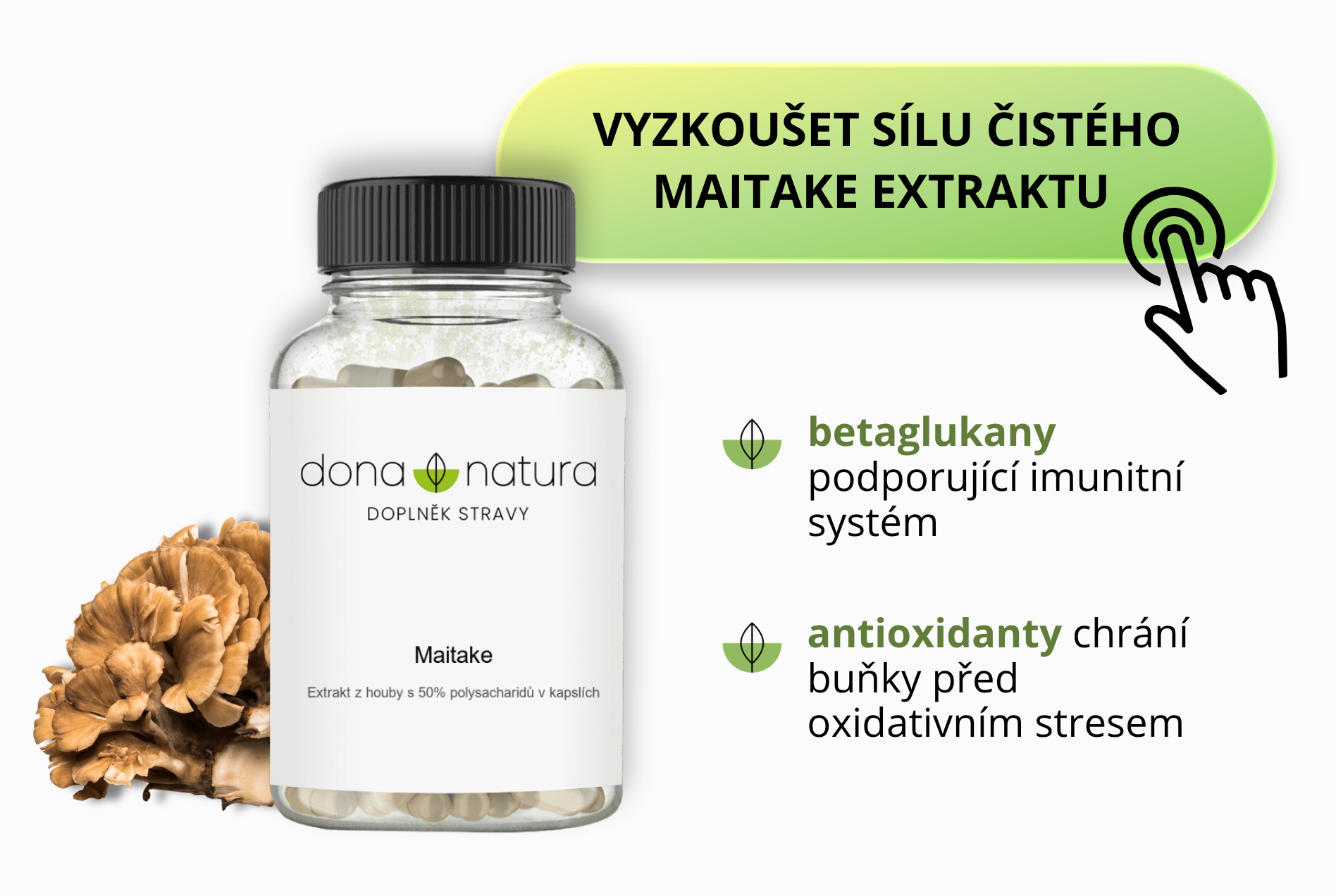 Maitake extrakt pro podporu imunity a metabolismu